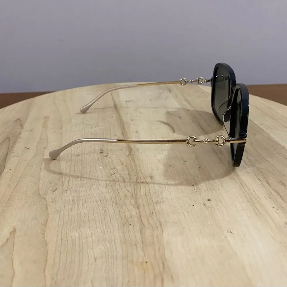 GUCCI GG0884SA‎ Women's Square Sunglasses Black Frame Sz 58-14-145 Authentic